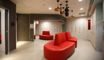 Wooden furniture and design for health clubs, spas and wellness areas. 
